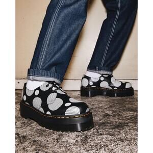 Dr. Martens 1461 Polka Dot Smooth Leather Platform in Polka Dot Smooth Size 36/5